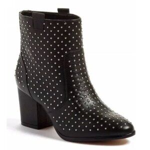 Rebecca Minkoff Black Sierra Leather Studded Ankle Boots